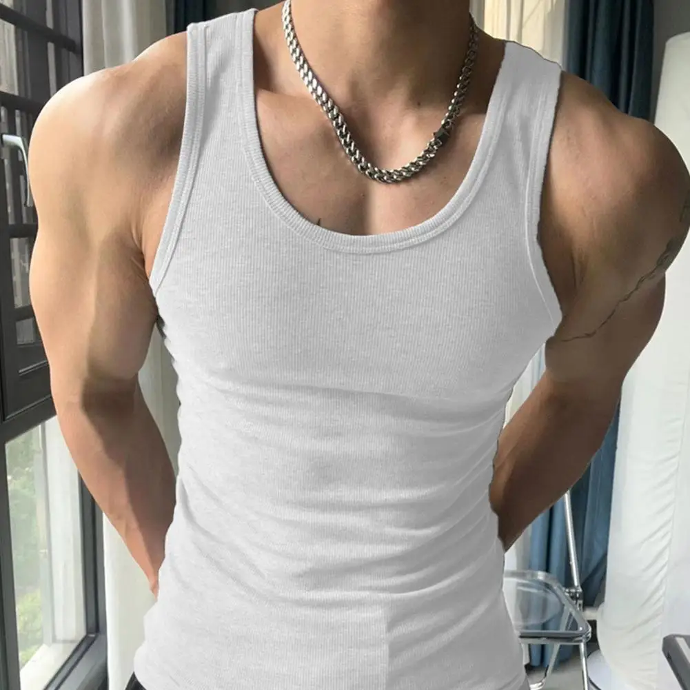 Round Neck Top Men's Slim Fit O Neck Tank Top for Gym Streetwear Solid Color Sweat Absorption Vest Summer Fitness Tee Sports
Round Neck Top Men's Slim Fit O Neck Tank Top for Gym Streetwear Solid Color Sweat Absorption Vest Summer Fitness Tee Sports
