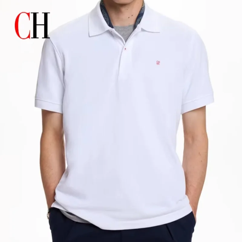 CH Men's Basic Polo Shirt Short Sleeve Pique Knit Casual Top with Small Embroidery Comfortable Daily & Office Wear
CH Men's Basic Polo Shirt Short Sleeve Pique Knit Casual Top with Small Embroidery Comfortable Daily & Office Wear