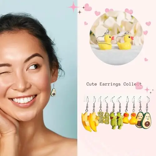 30 Sets Playful Food & Animal Themed Earrings For Women – Whimsical Aesthetic Jewelry Collection
30 Sets Playful Food & Animal Themed Earrings For Women – Whimsical Aesthetic Jewelry Collection