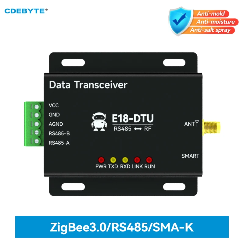 CC2530 Zigbee 3.0 Wireless Data Transmission Station RS485 27dBm CDEBYTE E18-DTU(Z27-485) DC8 ~ 28V Zigbee Data Transceiver
CC2530 Zigbee 3.0 Wireless Data Transmission Station RS485 27dBm CDEBYTE E18-DTU(Z27-485) DC8 ~ 28V Zigbee Data Transceiver