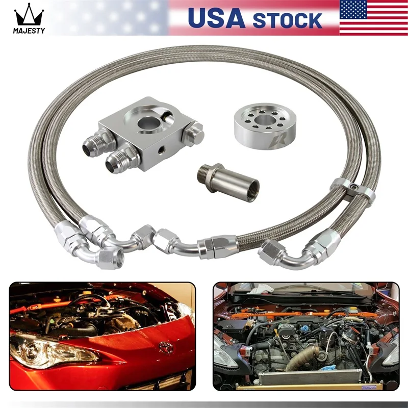 Oil Filter Sandwich Adapter with Hose Kit For Subaru BRZ Scion FR-S GT86 FT86 Silver
Oil Filter Sandwich Adapter with Hose Kit For Subaru BRZ Scion FR-S GT86 FT86 Silver
