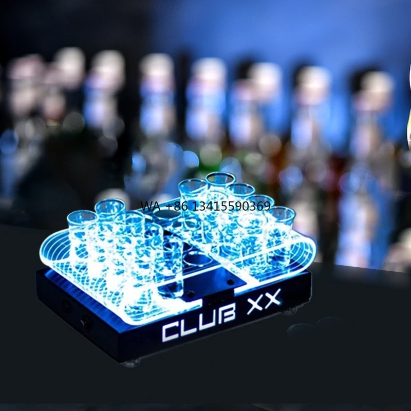 Rechargeable LED Shot Glass Display Stand Luminous LED Shot Acrylic Cup Holder for Bar Nightclub Parties Light Serving Tray
Rechargeable LED Shot Glass Display Stand Luminous LED Shot Acrylic Cup Holder for Bar Nightclub Parties Light Serving Tray