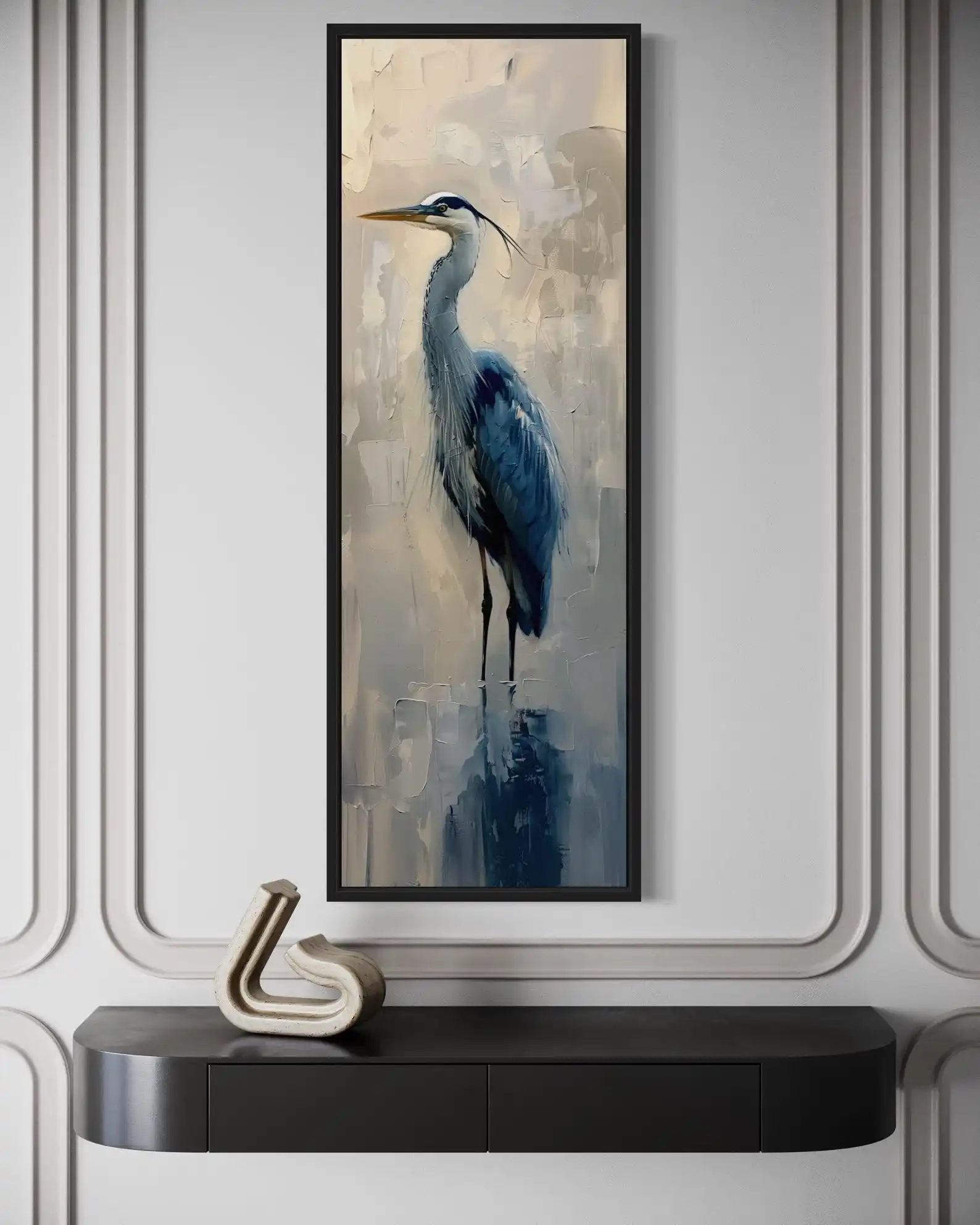 2D/Flat Large Neutral Blue Heron Canvas Wall Art - Frameless Modern Abstract Canvas Painting for Living Room and Office Decor
2D/Flat Large Neutral Blue Heron Canvas Wall Art - Frameless Modern Abstract Canvas Painting for Living Room and Office Decor