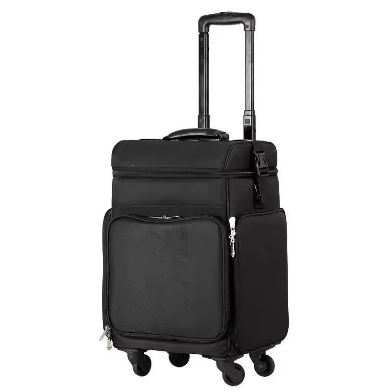 Multi-functional Heel Makeup Nail Decorator Tool Multi-layer Trolley Case Oxford Cloth Makeup Case Large Capacity Professional 
Multi-functional Heel Makeup Nail Decorator Tool Multi-layer Trolley Case Oxford Cloth Makeup Case Large Capacity Professional