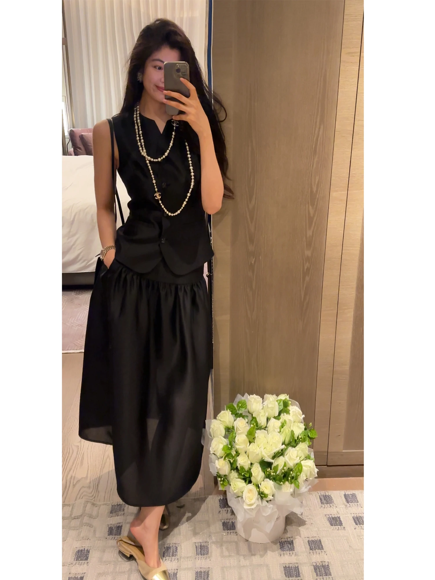 Elegant Slimming Waist Vest Skirt Set Commute Style Classy Atmosphere 2NCOU Nie Nie Spring New Arrival Women's Fashion
Elegant Slimming Waist Vest Skirt Set Commute Style Classy Atmosphere 2NCOU Nie Nie Spring New Arrival Women's Fashion