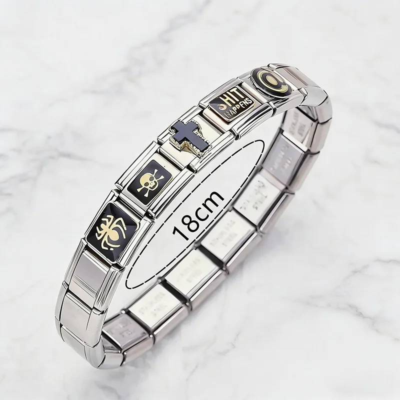 Trendy Black Color Cross Poker Heart Patterns Italian Charm Module Stainless Steel Bracelets for Woman Men DIY Onhand Jewelry
Trendy Black Color Cross Poker Heart Patterns Italian Charm Module Stainless Steel Bracelets for Woman Men DIY Onhand Jewelry