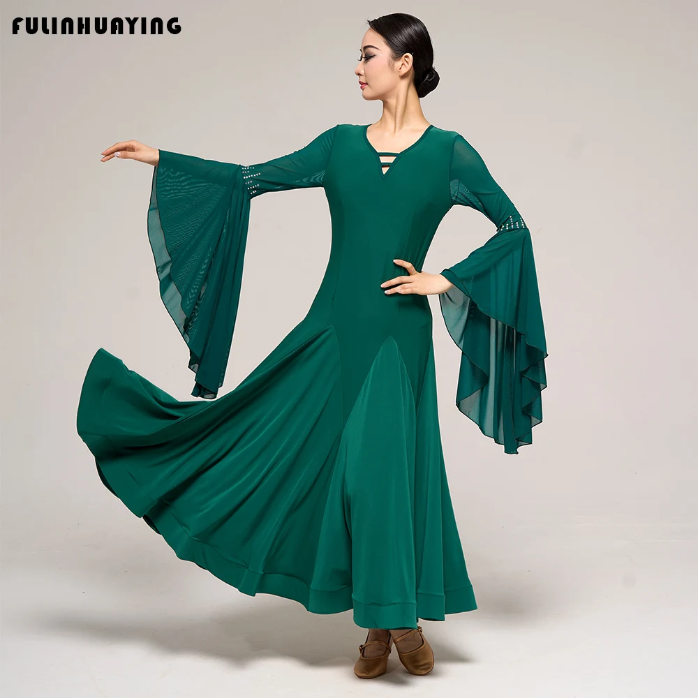 Women's Dance Costumes, Modern Dance Costumes with Bright Rhinestones and Lotus Leaf Sleeves, Performance Costumes, Waltz Foxtrot Swing Skirts, Tango Practice Costumes, Dance Exam Costumes, Social Dance Costumes
Women's Dance Costumes, Modern Dance Costumes with Bright Rhinestones and Lotus Leaf Sleeves, Performance Costumes, Waltz Foxtrot Swing Skirts, Tango Practice Costumes, Dance Exam Costumes, Social Dance Costumes