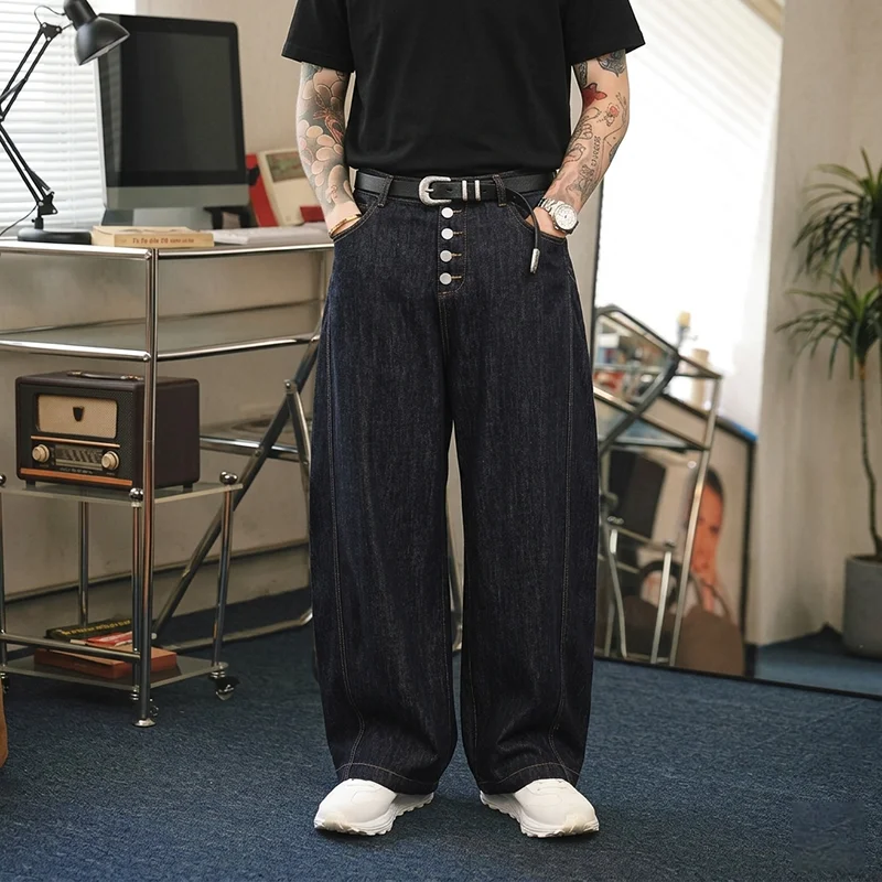 American Style Multiple Buttons Wide-Leg Fashion Black Jeans Men's Vintage Washed Jeans Hip-Hop Streetwear Pants Denim Pants
American Style Multiple Buttons Wide-Leg Fashion Black Jeans Men's Vintage Washed Jeans Hip-Hop Streetwear Pants Denim Pants