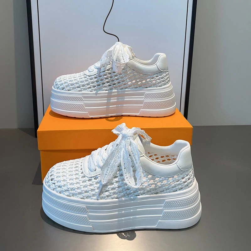 Hollow Mesh Sneakers Women's 2026 Spring New Platform Heightened Casual Versatile Single Shoes
Hollow Mesh Sneakers Women's 2026 Spring New Platform Heightened Casual Versatile Single Shoes