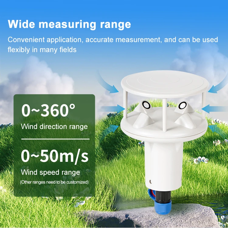 FST200-208 High Quality Mini Ultrasonic Anemometer Wind Speed and Direction Sensor for Outdoor Weather Station and Monitoring
FST200-208 High Quality Mini Ultrasonic Anemometer Wind Speed and Direction Sensor for Outdoor Weather Station and Monitoring