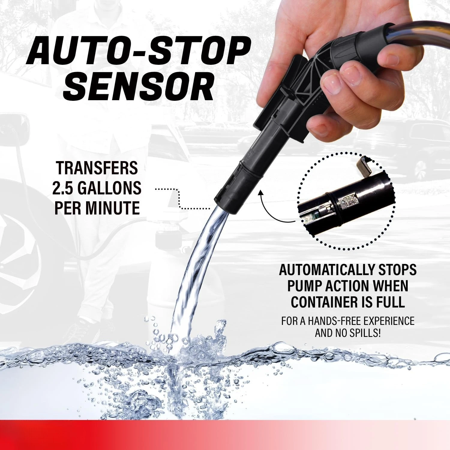 2nd Gen. Auto-Stop Gas Cap Fuel Transfer Pump XL Intake Hose (Gasoline, Diesel, Kerosene) Universal Spout Replacement
2nd Gen. Auto-Stop Gas Cap Fuel Transfer Pump XL Intake Hose (Gasoline, Diesel, Kerosene) Universal Spout Replacement