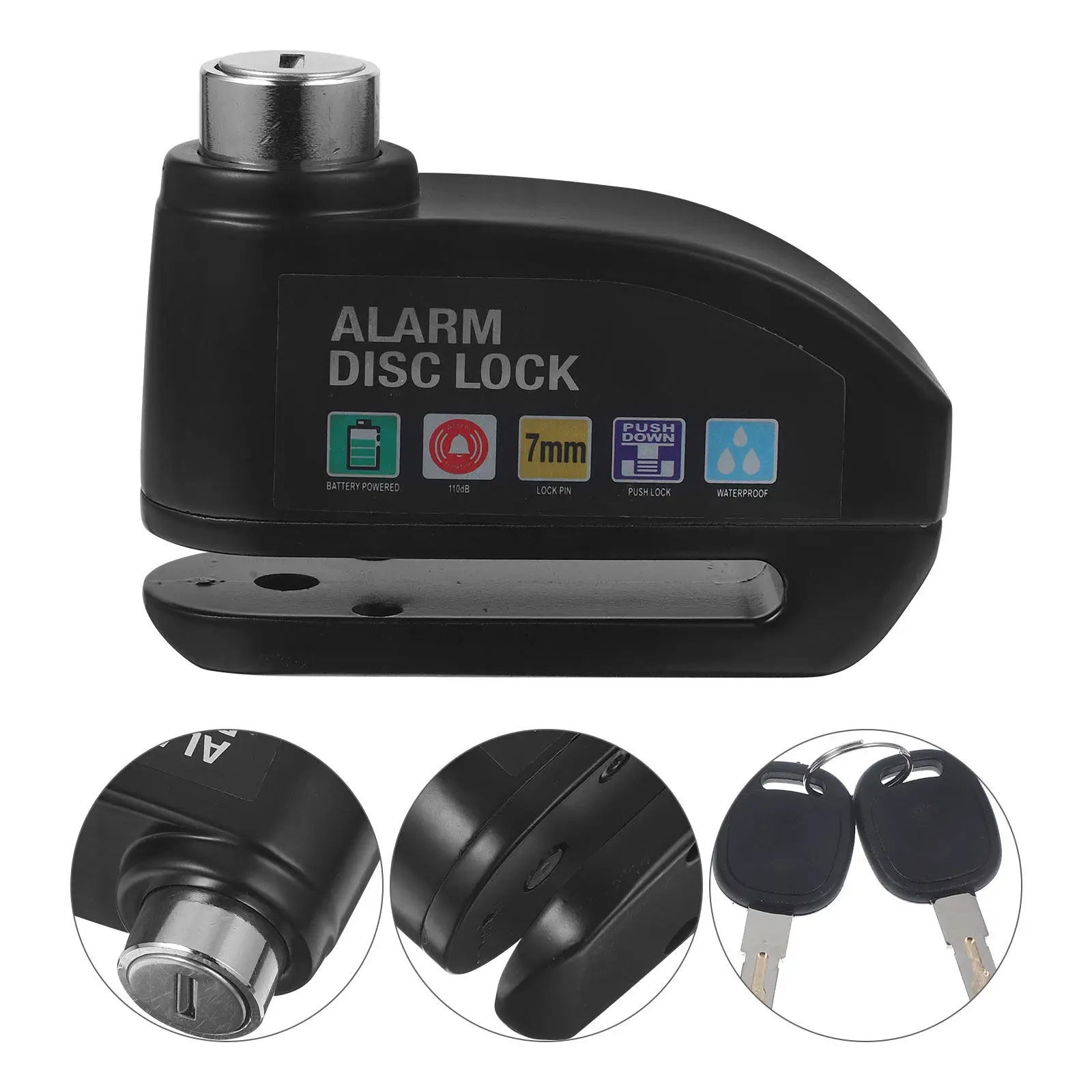 1Set Alarm Disc Brake Lock for Motorcycle and Bicycle Heavy Duty Security Wheel Lock with Loud 110Db Alarm Anti Theft Protection
1Set Alarm Disc Brake Lock for Motorcycle and Bicycle Heavy Duty Security Wheel Lock with Loud 110Db Alarm Anti Theft Protection