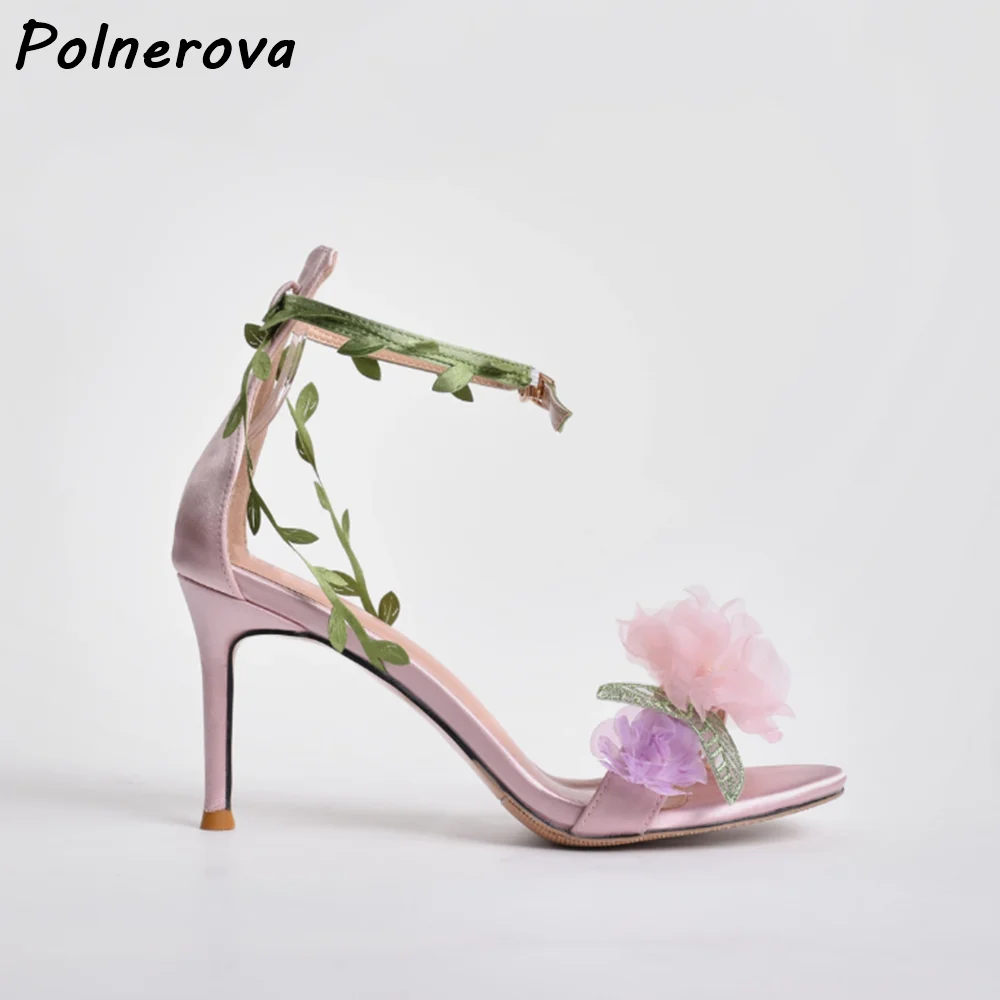 Romantic Floral Vine Embellished Satin Sandals Stiletto Heel Open Toe Ankle Strap Bridal Shoes Pink White Summer Sweet Shoes
Romantic Floral Vine Embellished Satin Sandals Stiletto Heel Open Toe Ankle Strap Bridal Shoes Pink White Summer Sweet Shoes