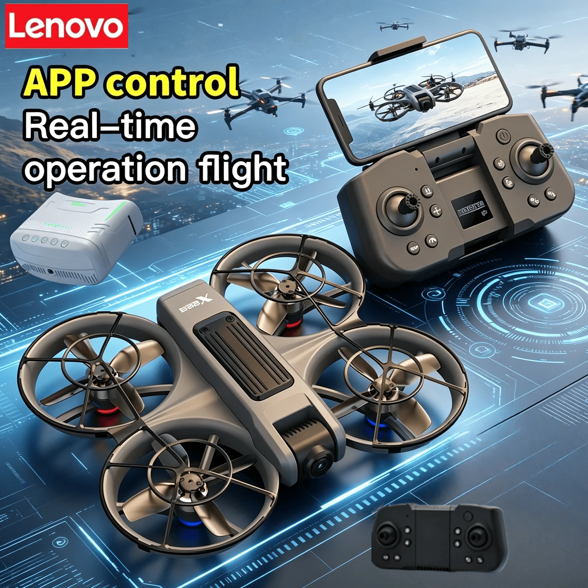 Lenovo X226/X226VR Drones 8K Profession HD Wide Angle Camera WiFi FPV RC Helicopter Large Screen Foldable Quadcopter
Lenovo X226/X226VR Drones 8K Profession HD Wide Angle Camera WiFi FPV RC Helicopter Large Screen Foldable Quadcopter
