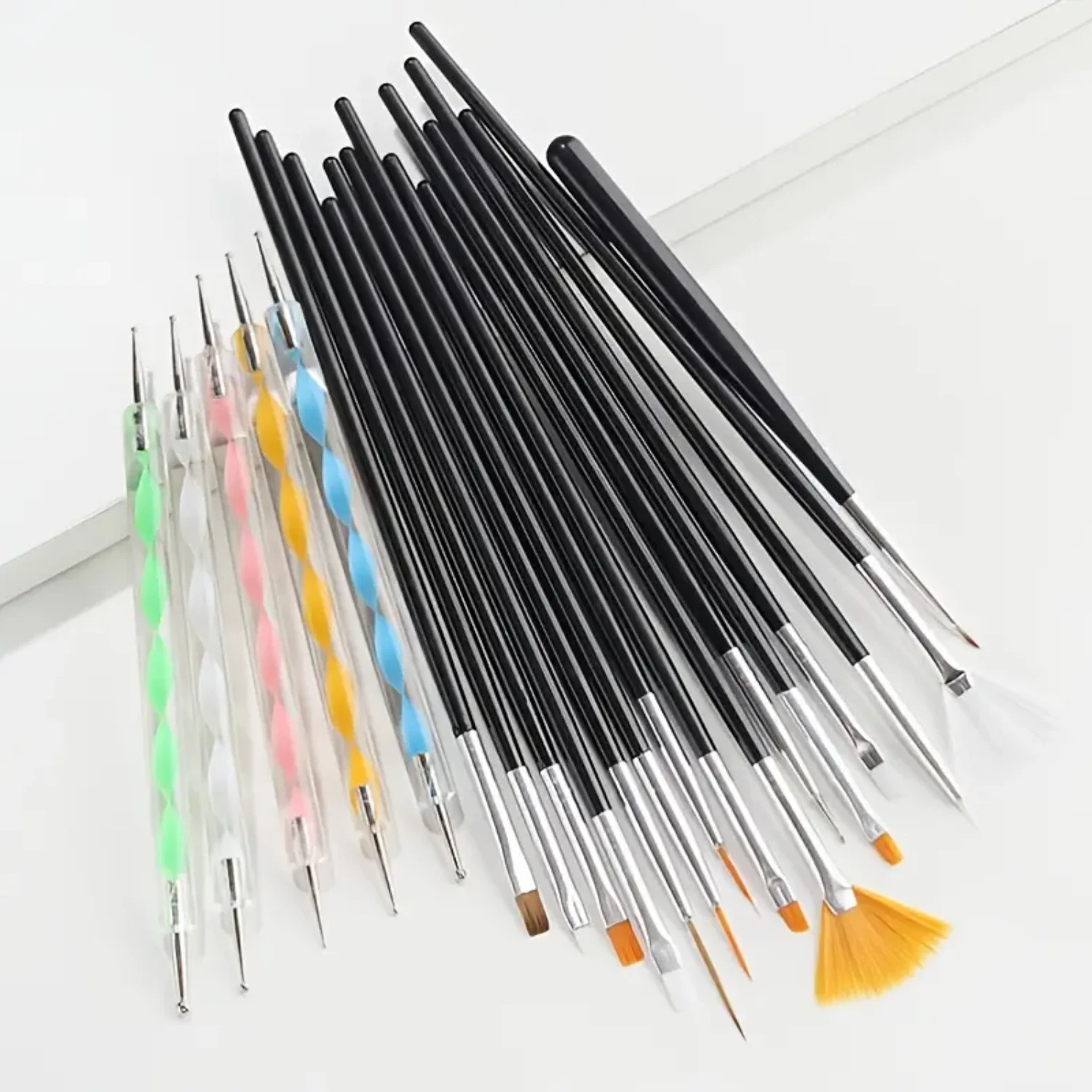 20Pcs Pro Nail Art Drawing Dotting Polish Makeup Pen Brushes Set Manicure Tool - Blending Foundation Powder Blush Concealers Hig
20Pcs Pro Nail Art Drawing Dotting Polish Makeup Pen Brushes Set Manicure Tool - Blending Foundation Powder Blush Concealers Hig