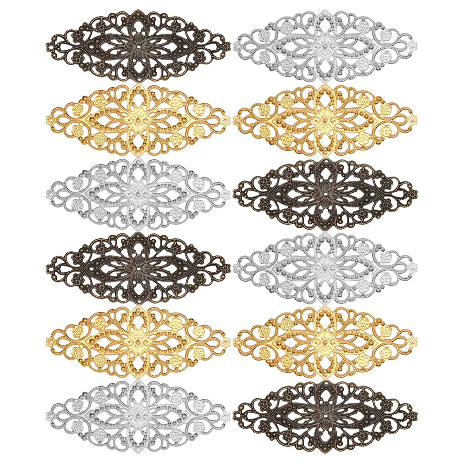 30Pcs Metal Elegant Flower Pendants DIY Charm Set for Necklace Earring Keyring Sweater Chain Jewelry Craft Supplies
30Pcs Metal Elegant Flower Pendants DIY Charm Set for Necklace Earring Keyring Sweater Chain Jewelry Craft Supplies