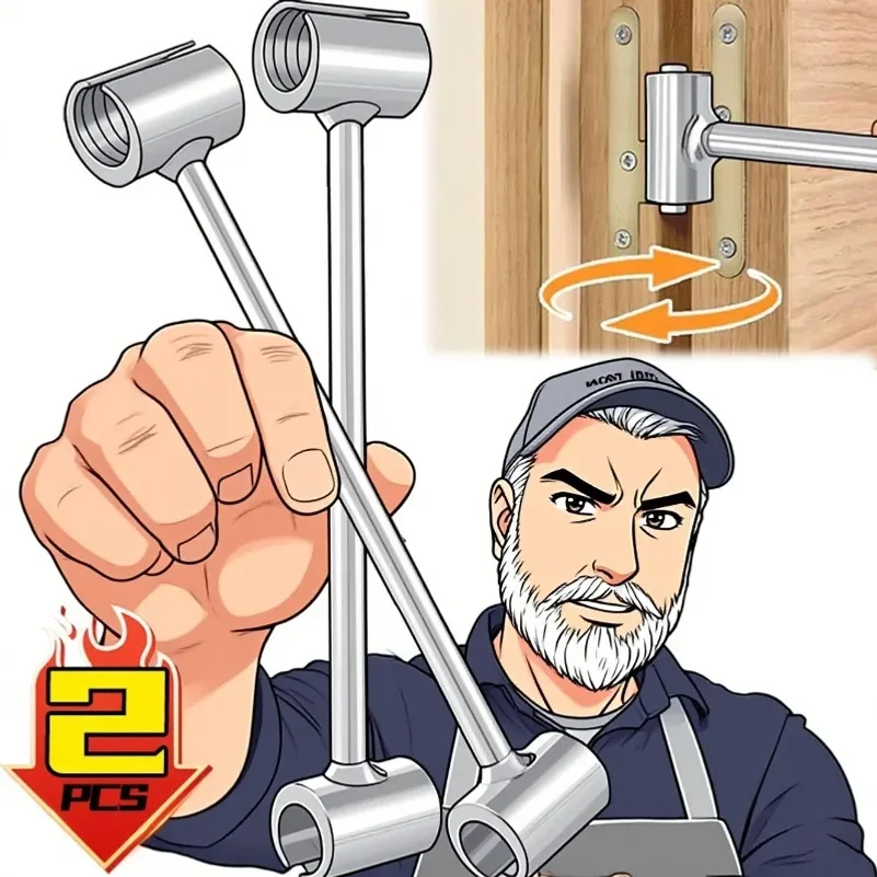 2/1pc Hinge Gap Repair Wrench 9-24.5mm Adjustable Spanner Door Fixing Tool Labor-Saving Home Hardware Bolt DIY Installation Kit
2/1pc Hinge Gap Repair Wrench 9-24.5mm Adjustable Spanner Door Fixing Tool Labor-Saving Home Hardware Bolt DIY Installation Kit