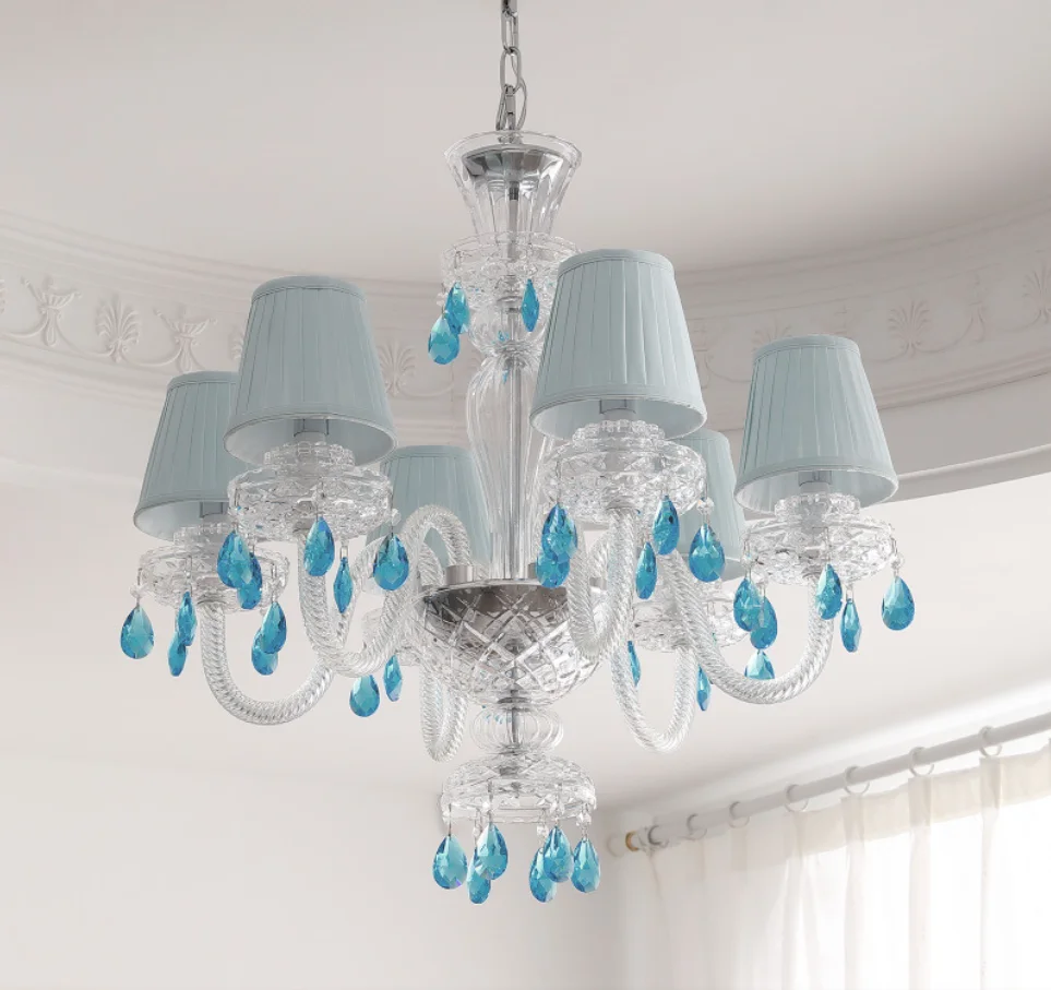 Modern Blue Clear Candle Chandelier Shades Included Decora E14 Pendant Lights D65cm H66cm Art Decora LED Lamparas Bedroom Lamp
Modern Blue Clear Candle Chandelier Shades Included Decora E14 Pendant Lights D65cm H66cm Art Decora LED Lamparas Bedroom Lamp