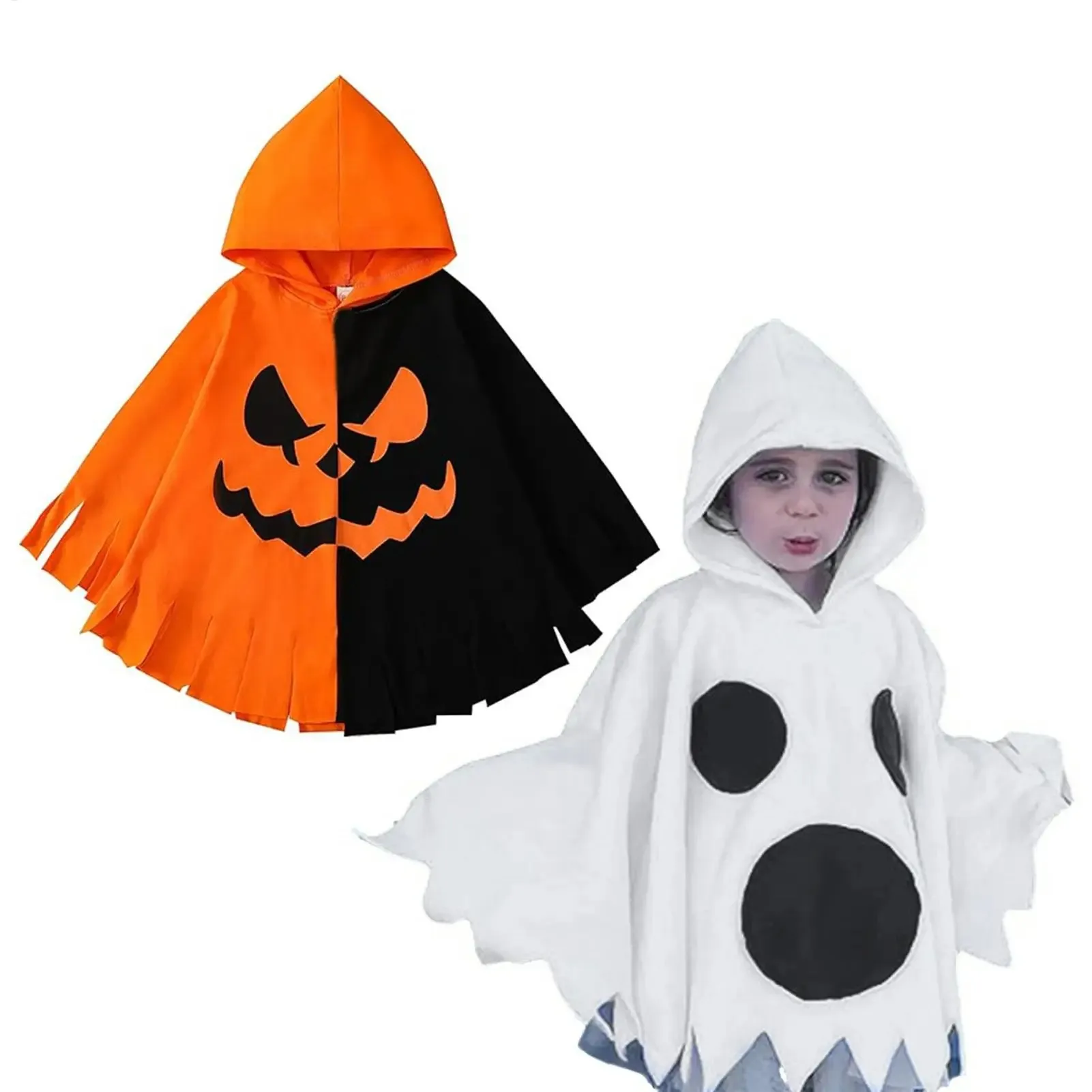 Halloween Dress Up Party Cosplay Prop kids Halloween Costumes Pumpkin/Ghost Cloak Hooded Cape Poncho Pumpkin/Ghost Costume
Halloween Dress Up Party Cosplay Prop kids Halloween Costumes Pumpkin/Ghost Cloak Hooded Cape Poncho Pumpkin/Ghost Costume