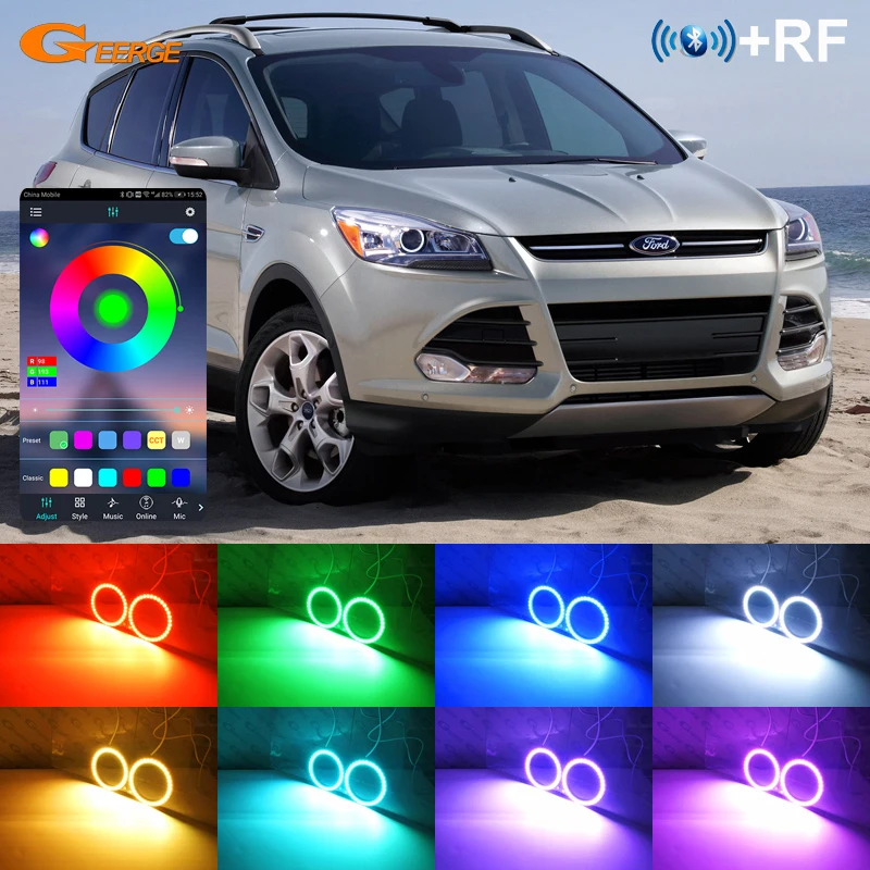 For Ford Escape Kuga II 2013 2014 2015 Day Light Bluetooth App Ultra Bright Multi-Color RGB LED Angel Eyes Kit Halo Rings
For Ford Escape Kuga II 2013 2014 2015 Day Light Bluetooth App Ultra Bright Multi-Color RGB LED Angel Eyes Kit Halo Rings