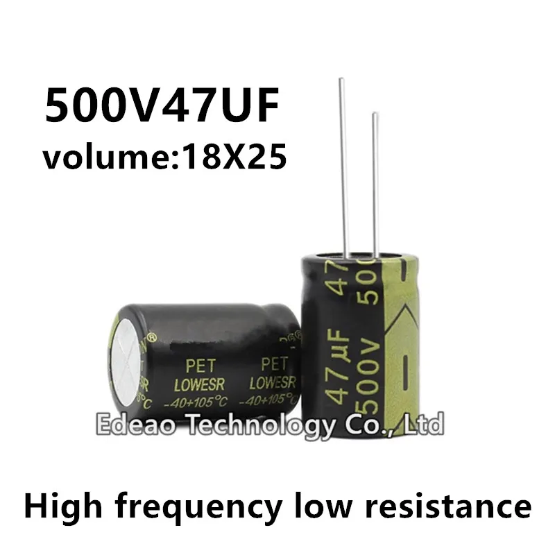 5pcs/lot 500V 47UF 500V47UF 47UF500V volume: 18X25 18*25 mm High frequency low resistance aluminum electrolytic capacitor
5pcs/lot 500V 47UF 500V47UF 47UF500V volume: 18X25 18*25 mm High frequency low resistance aluminum electrolytic capacitor