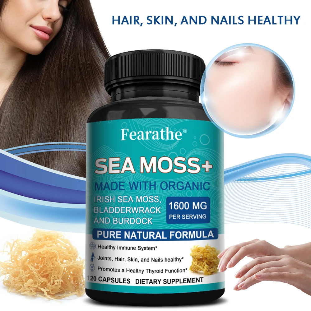 Organic Sea Moss Capsule for Intestinal Health & Immune Support Skin, Joint Health Support, Intestinal Cleansing - 120 Capsules
Organic Sea Moss Capsule for Intestinal Health & Immune Support Skin, Joint Health Support, Intestinal Cleansing - 120 Capsules