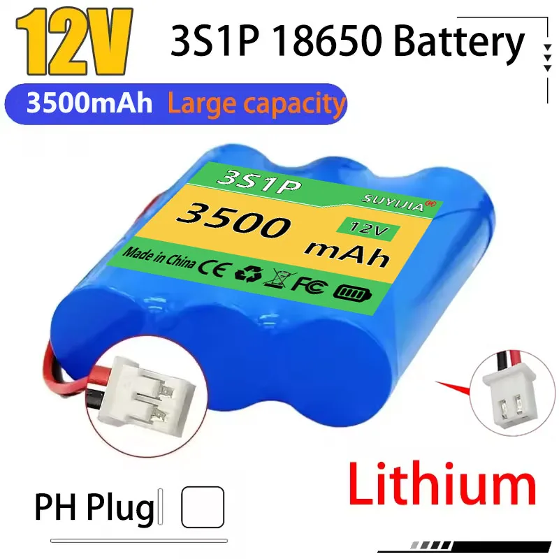 3S1P 18650 Lithium-ion Battery Pack, 12V 11.1V Rechargeable Lithium Battery for CCTV Cameras, Emergency Power Supply, LED Lights
3S1P 18650 Lithium-ion Battery Pack, 12V 11.1V Rechargeable Lithium Battery for CCTV Cameras, Emergency Power Supply, LED Lights