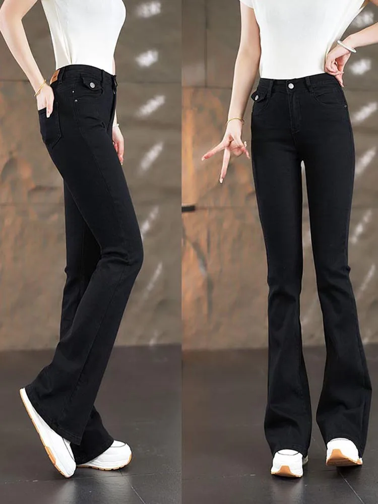 Джинсы-колокольчики с высокой талией, женские эластичные утягивающие джинсовые брюки с высокой посадкой, расклешенные джинсовые брюки, осень-зима, новинка Sle
Джинсы-колокольчики с высокой талией, женские эластичные утягивающие джинсовые брюки с высокой посадкой, расклешенные джинсовые брюки, осень-зима, новинка Sle