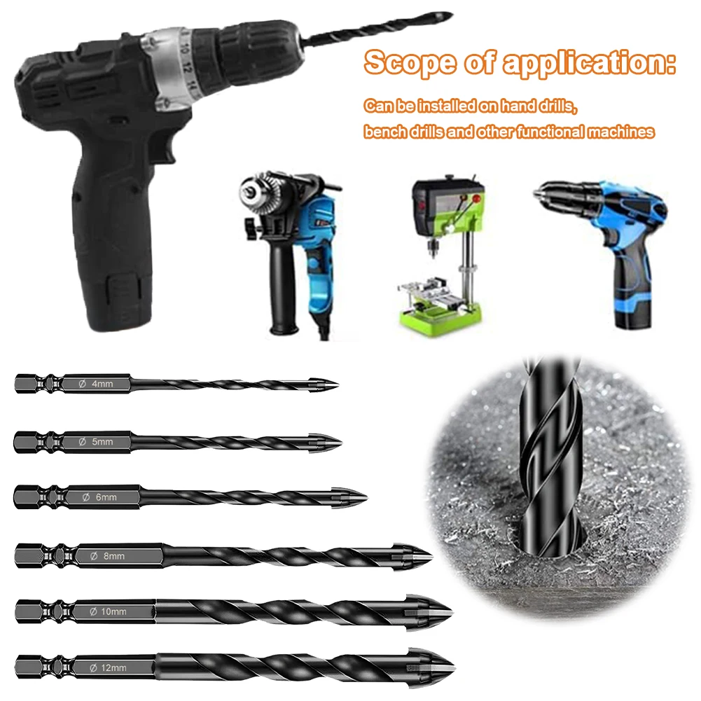 6 шт., набор сверл для кирпичной кладки, 4-12 мм
6 шт., набор сверл для кирпичной кладки, 4-12 мм