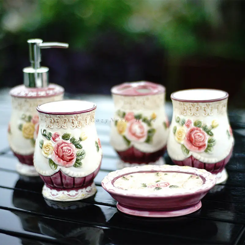 Bathroom Supplies Ceramic Bathroom Sanitary Ware Wash Five-piece Set Bath Ware Set Wash Kit
Bathroom Supplies Ceramic Bathroom Sanitary Ware Wash Five-piece Set Bath Ware Set Wash Kit
