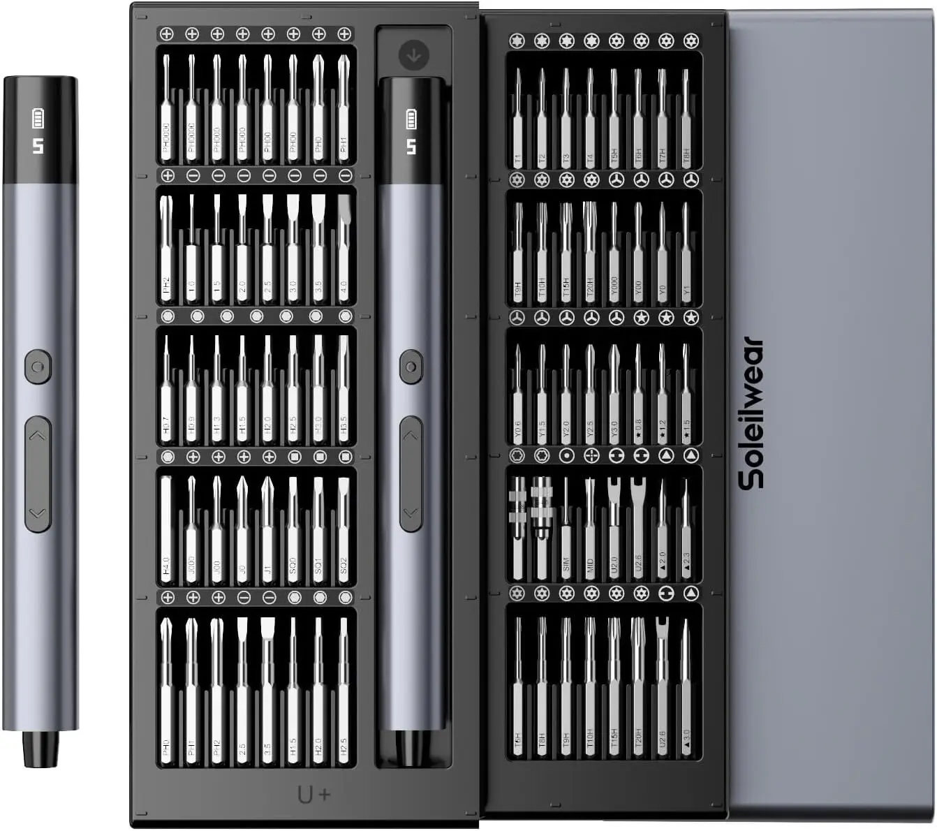 80-in-1 Cordless Electric Screwdriver Set with 5 Torque Levels, 500mAh Battery for Electronics Repair
80-in-1 Cordless Electric Screwdriver Set with 5 Torque Levels, 500mAh Battery for Electronics Repair