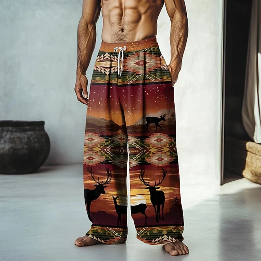 Men's Aztec Ethnic Pants Trousers Mid Waist Drawstring Elastic Waist Hawaiian Casual Outdoor Vacation Straight Leg Trousers
Men's Aztec Ethnic Pants Trousers Mid Waist Drawstring Elastic Waist Hawaiian Casual Outdoor Vacation Straight Leg Trousers