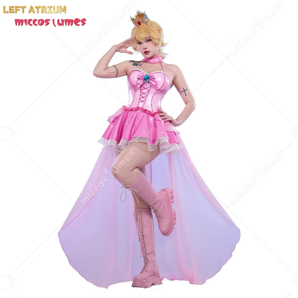 Miccostumes Women's Peach Derivative Corset Skirt Set Princess Cosplay Costume Pink Outfit Halter Top and Skirt with Shawl
Miccostumes Women's Peach Derivative Corset Skirt Set Princess Cosplay Costume Pink Outfit Halter Top and Skirt with Shawl
