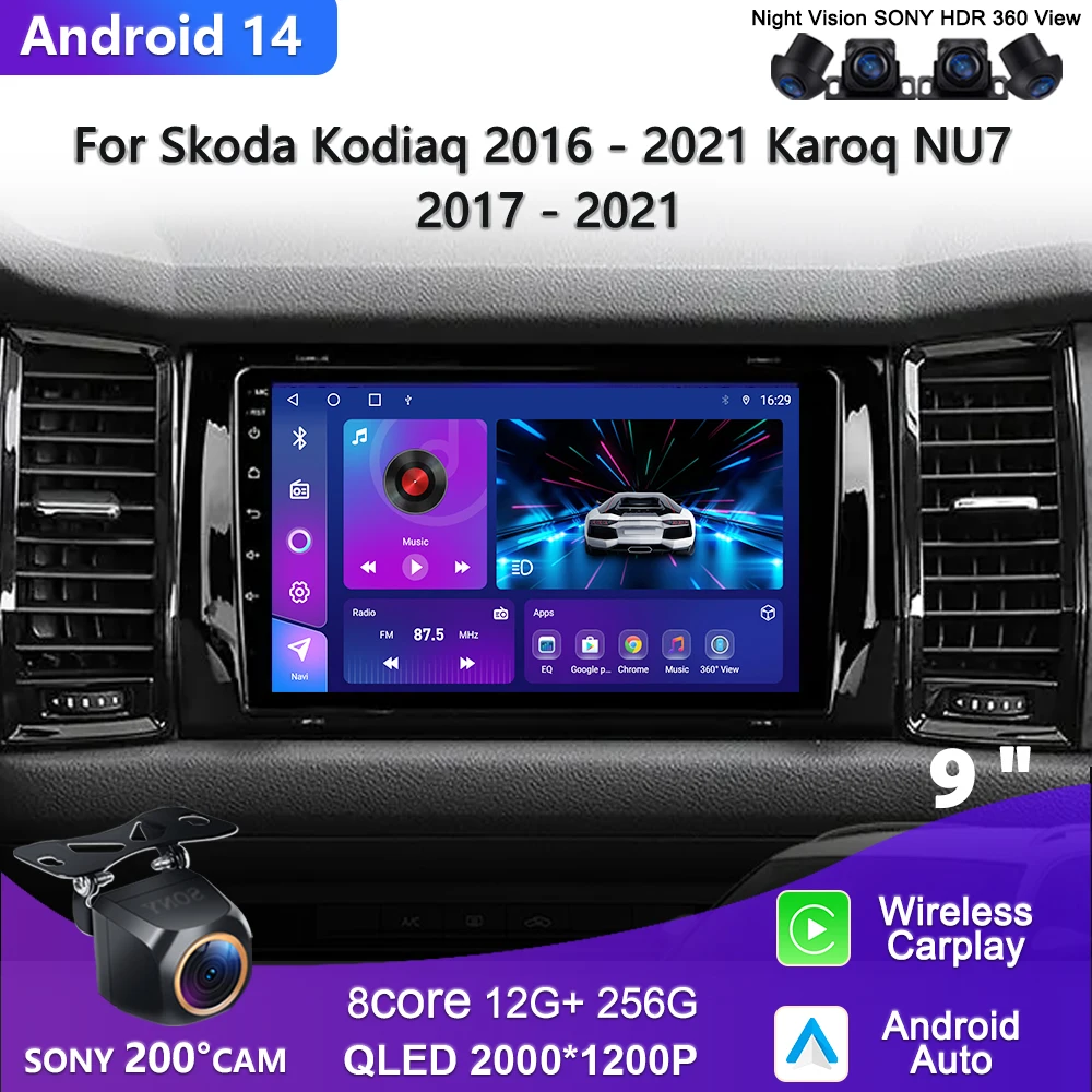Android 14 For Skoda Kodiaq 2016 - 2021 Karoq NU7 2017 - 2021 Car Radio Multimedia Video Player Navigation stereo GPS No 2Din
Android 14 For Skoda Kodiaq 2016 - 2021 Karoq NU7 2017 - 2021 Car Radio Multimedia Video Player Navigation stereo GPS No 2Din