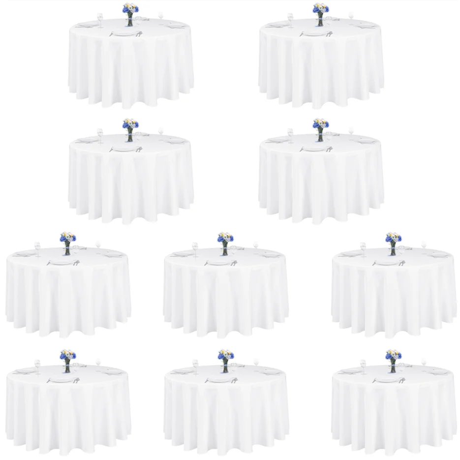 Classic 120 Inch Round Tablecloth 10 Pack - Hotel-Grade Polyester Table Cover in Neutral Palette - Stain & Wrinkle Resistant for
Classic 120 Inch Round Tablecloth 10 Pack - Hotel-Grade Polyester Table Cover in Neutral Palette - Stain & Wrinkle Resistant for