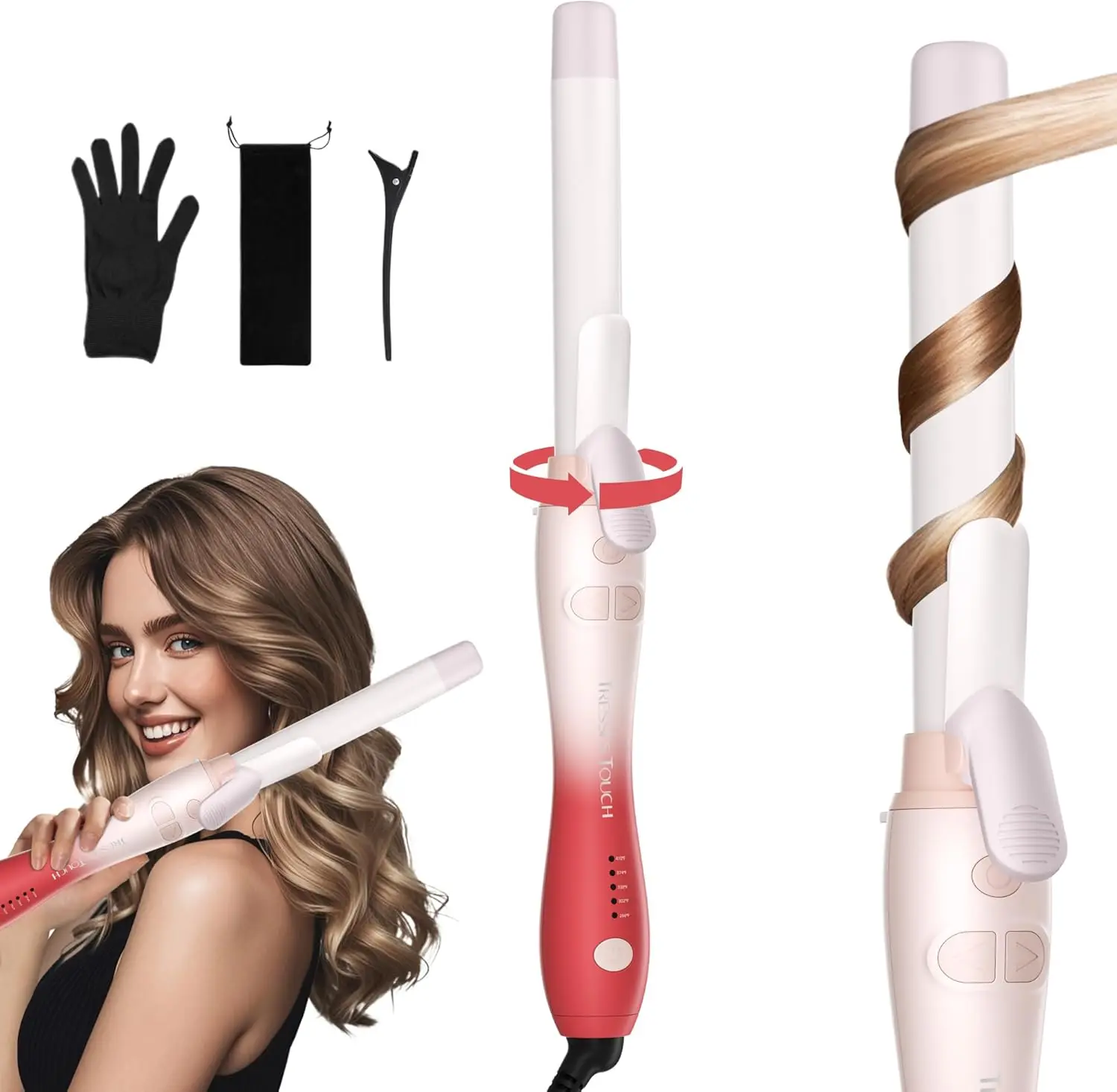 Automatic Curling Iron 1 Inch, Extra-Long Barrel, High Heat 410°F, Dual Voltage
Automatic Curling Iron 1 Inch, Extra-Long Barrel, High Heat 410°F, Dual Voltage