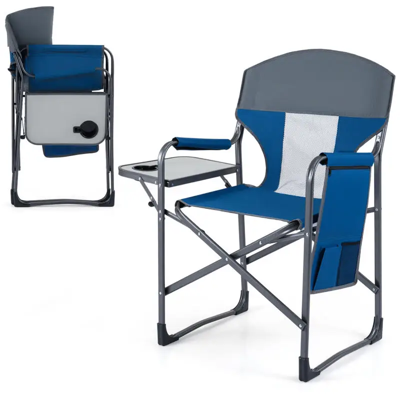 Folding Camping Chair with Cup Holder and Storage Pocket-Navy
Folding Camping Chair with Cup Holder and Storage Pocket-Navy