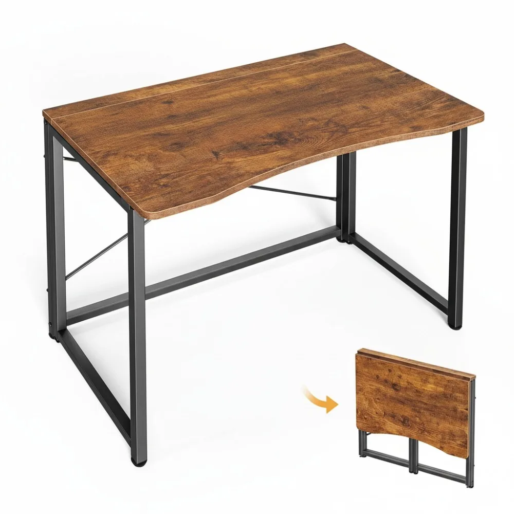 31,5-дюймовый складной компьютерный стол для небольших помещений, компактный учебный стол для домашнего офиса, коричневый в деревенском стиле
31,5-дюймовый складной компьютерный стол для небольших помещений, компактный учебный стол для домашнего офиса, коричневый в деревенском стиле