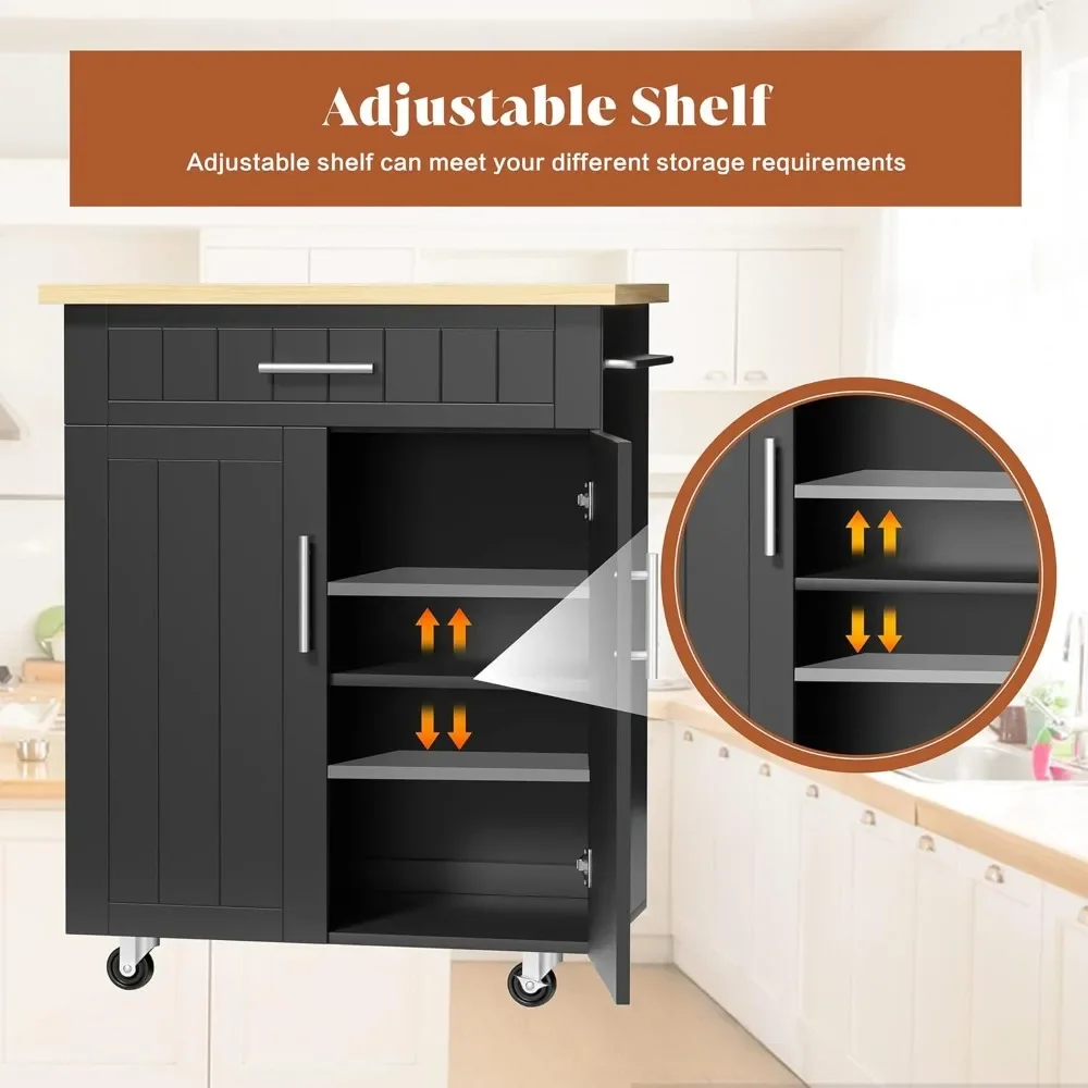 26" Rolling Kitchen Island with Storage Cabinet | Shelves, Towel Rack Handle & Free Mobility
26" Rolling Kitchen Island with Storage Cabinet | Shelves, Towel Rack Handle & Free Mobility