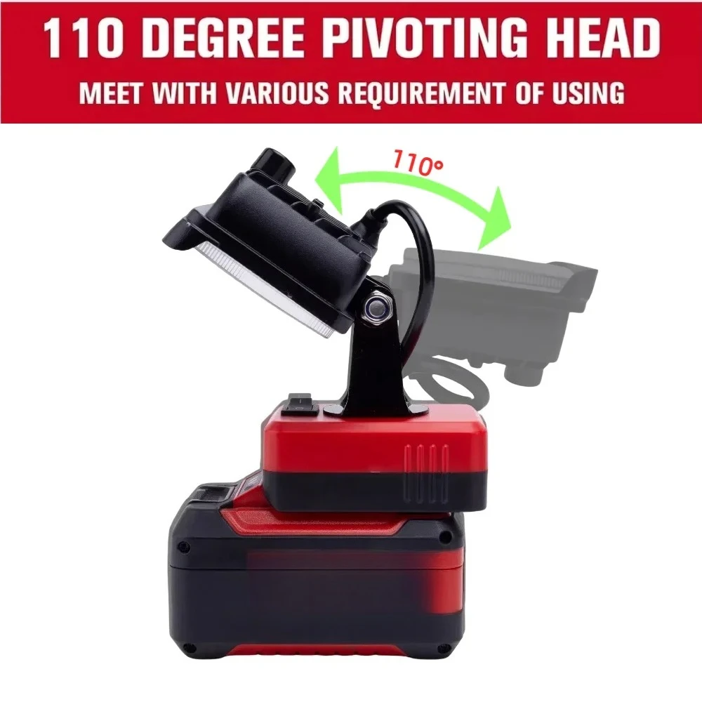 1 PCS Portable LED Work Light for OZITO 18V Battery Powered Camping Lamp with USB Type-C Charging Port
1 PCS Portable LED Work Light for OZITO 18V Battery Powered Camping Lamp with USB Type-C Charging Port