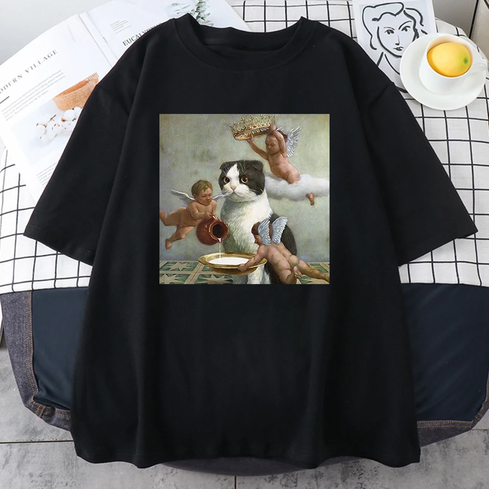 Scottish Fold Angel Crown Print Cotton Men Clothing Personality Casual Crewneck T-Shirts All-math Loose Mans Cotton Short Sleeve
Scottish Fold Angel Crown Print Cotton Men Clothing Personality Casual Crewneck T-Shirts All-math Loose Mans Cotton Short Sleeve