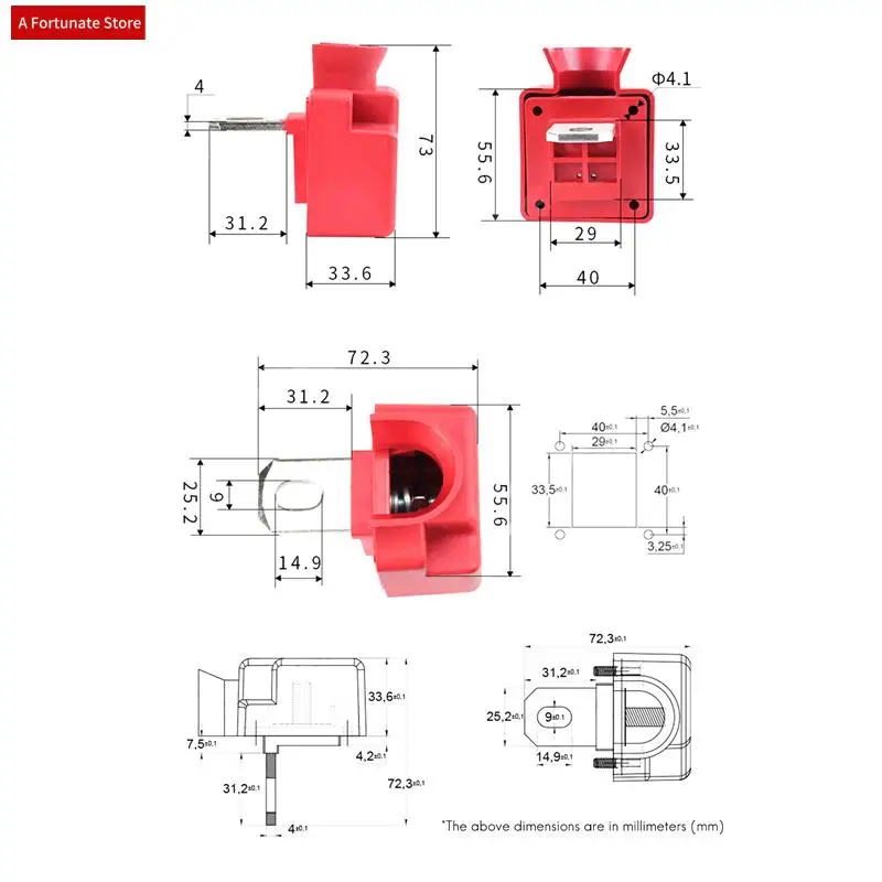 2X 200A Dedicated Terminal Block, Suitable For All-Copper Solar Connector 4000W Brass Inverter Battery Terminal(Red)-A78G
2X 200A Dedicated Terminal Block, Suitable For All-Copper Solar Connector 4000W Brass Inverter Battery Terminal(Red)-A78G