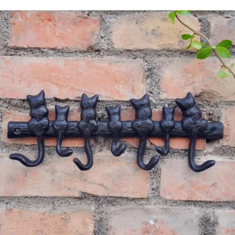 Retro Iron Art Hook Up Black Cast Iron Cat Room Hook Courtyard Wall Decoration Key Coat Storage European Style Home Decoration
Retro Iron Art Hook Up Black Cast Iron Cat Room Hook Courtyard Wall Decoration Key Coat Storage European Style Home Decoration