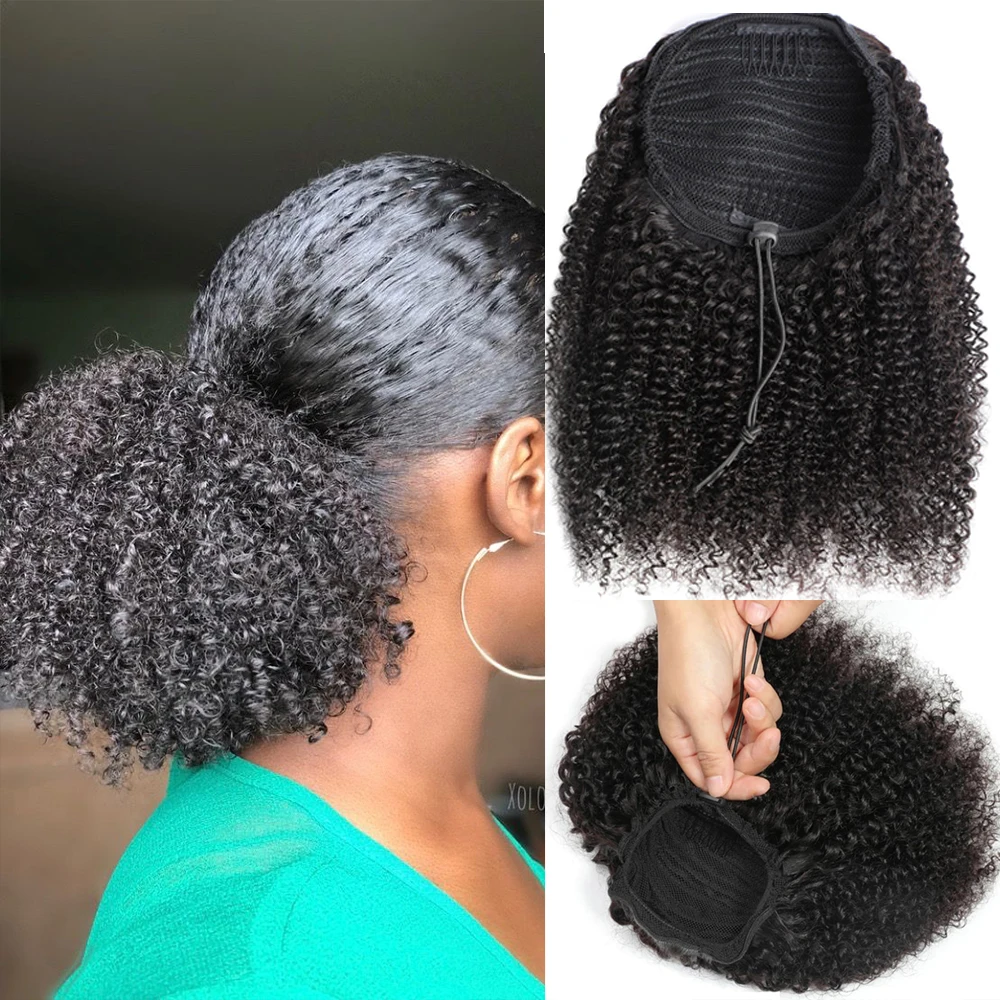 Afro Kinky Curly Ponytail Human Hair Extensions Drawstring 3C 4A Wrap Around Ponytails 10-22Inch Clip In Hair Extensions Remy
Afro Kinky Curly Ponytail Human Hair Extensions Drawstring 3C 4A Wrap Around Ponytails 10-22Inch Clip In Hair Extensions Remy