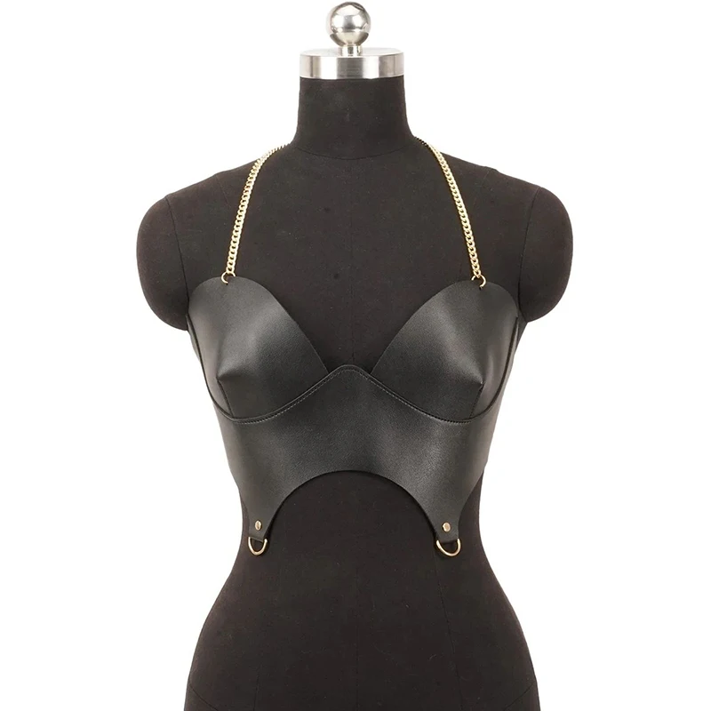 Black Leather Body Chains Punk Harness Bra Sexy Rave Chest Jewelry Accessories Bikini Nightclub Party Bar Prom Wearing Outside
Black Leather Body Chains Punk Harness Bra Sexy Rave Chest Jewelry Accessories Bikini Nightclub Party Bar Prom Wearing Outside