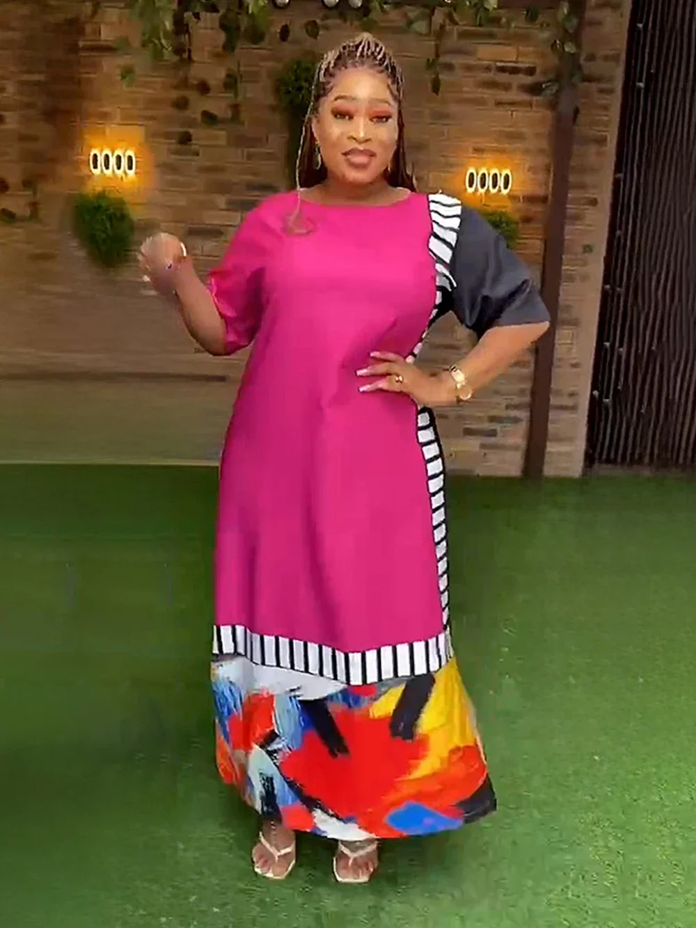 Elegant African Dresses for Women 2024 New Muslim Fashion Short Sleeve Loose Maxi Long Dress Dashiki Ankara Print Outfits Robe
Elegant African Dresses for Women 2024 New Muslim Fashion Short Sleeve Loose Maxi Long Dress Dashiki Ankara Print Outfits Robe