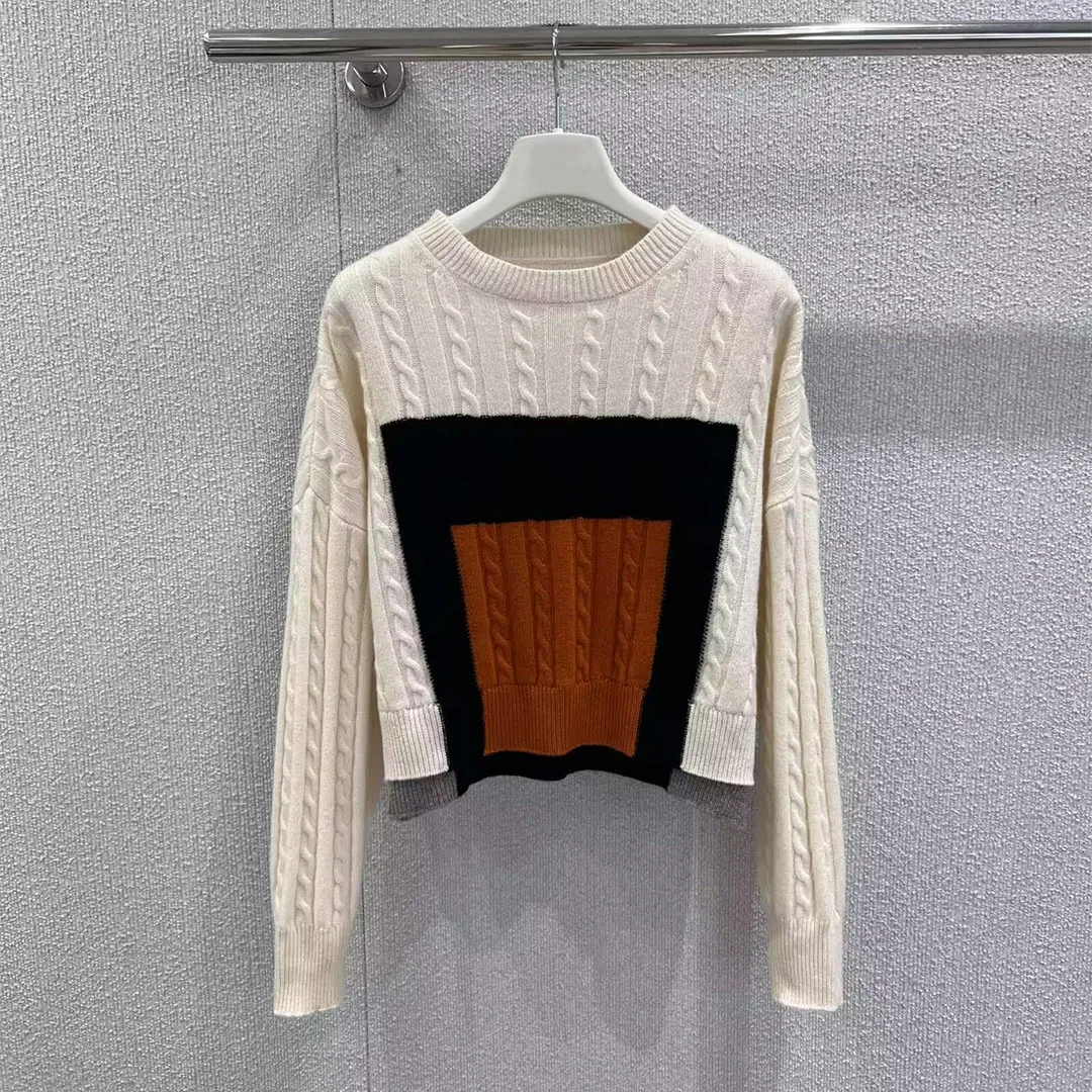 New Autumn Casual 100% Wool Short Pullover Women Sweater Contrast Geometric Pattern O-neck Long Sleeve Casual KnittedJumper
New Autumn Casual 100% Wool Short Pullover Women Sweater Contrast Geometric Pattern O-neck Long Sleeve Casual KnittedJumper
