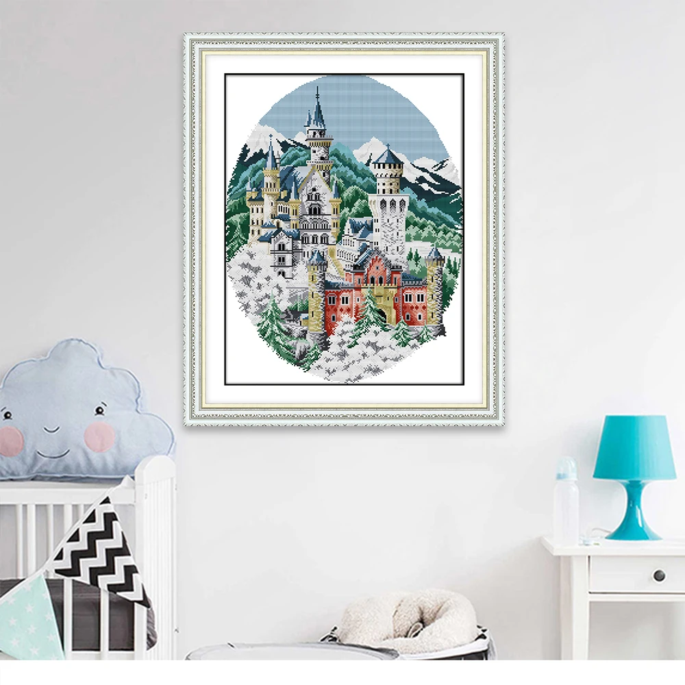 Набор для вышивки крестом Joy Sunday с предварительной печатью, легкий узор, набор для вышивки из штампованной ткани Аида - зимний замок, вышивка, домашний декор
Набор для вышивки крестом Joy Sunday с предварительной печатью, легкий узор, набор для вышивки из штампованной ткани Аида - зимний замок, вышивка, домашний декор