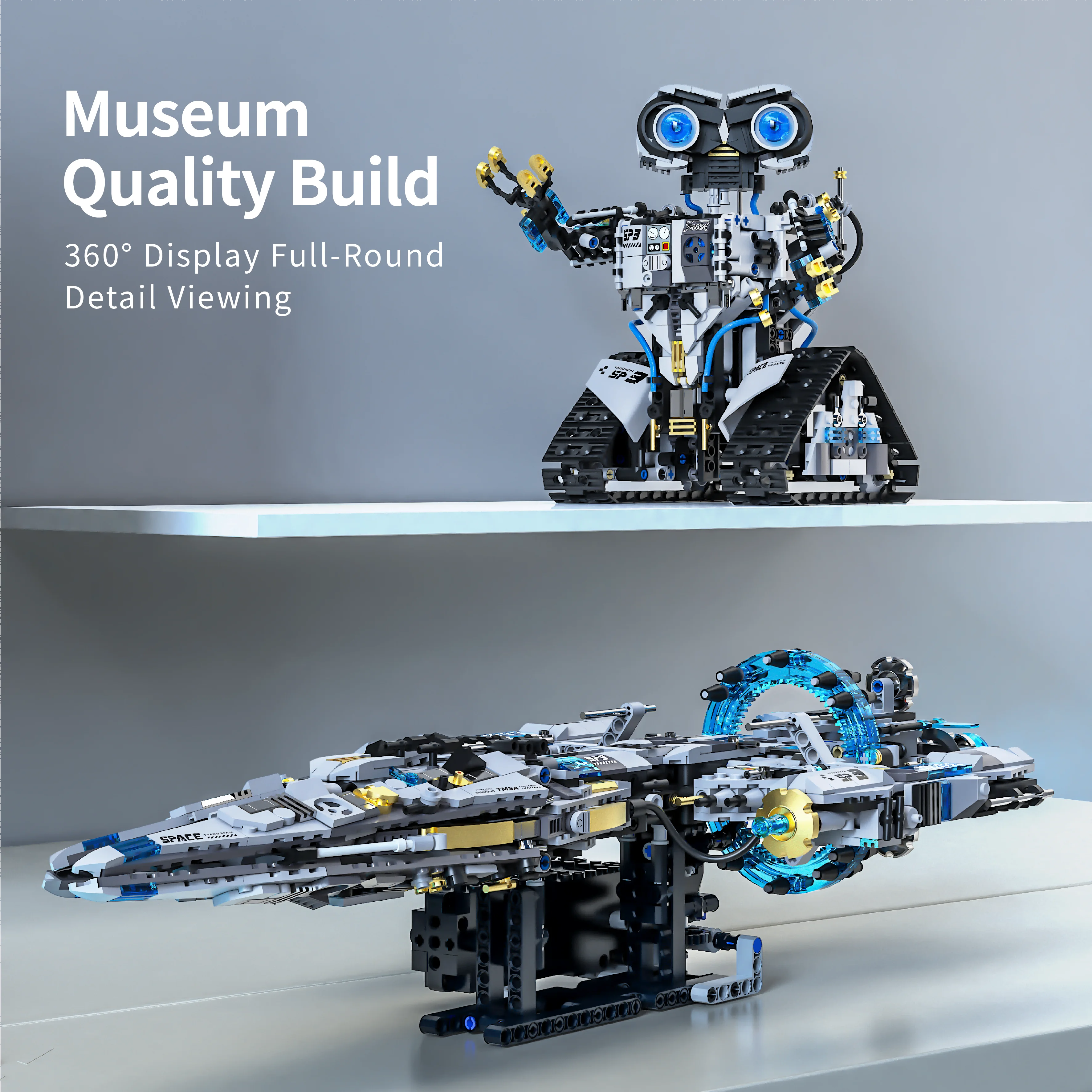 2-in-1 Robot Spaceship Building Blocks Remote Control Motorized LED Light Programmable APP Control Technic Model STEM Gift Boys
2-in-1 Robot Spaceship Building Blocks Remote Control Motorized LED Light Programmable APP Control Technic Model STEM Gift Boys