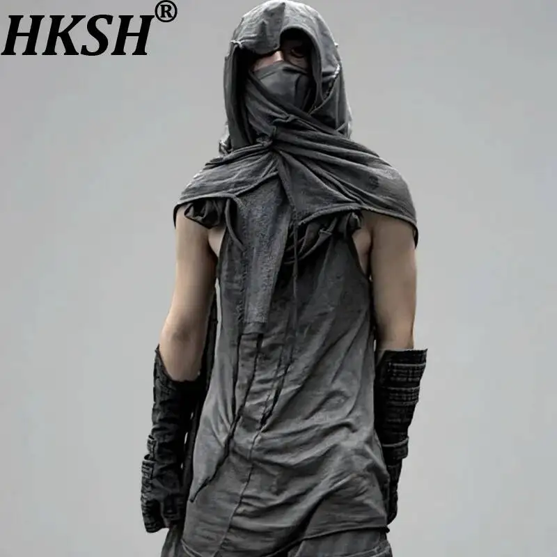 HKSH Summer New Man Waste Land Style Double Layer Asymmetric Three-Dimensional Cut T-shirt Dirty Dyed Vintage Cotton Tees HK8395
HKSH Summer New Man Waste Land Style Double Layer Asymmetric Three-Dimensional Cut T-shirt Dirty Dyed Vintage Cotton Tees HK8395